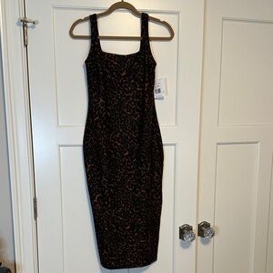 NWT Beyond Yoga Leopard Print Bodycon Dress